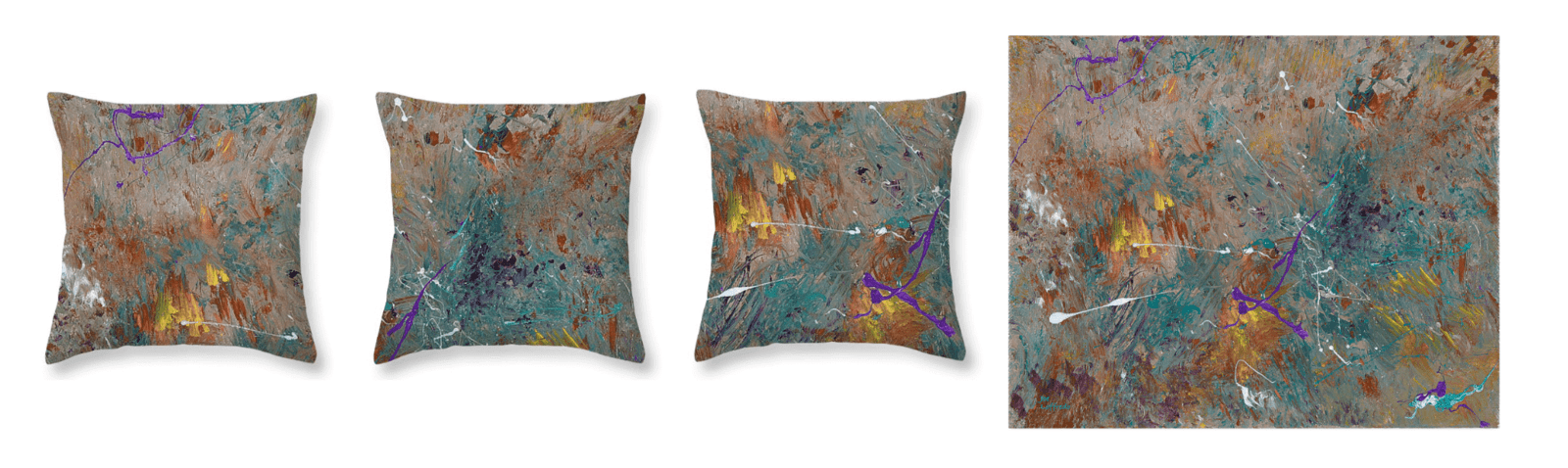 Throw pillows with Abstract Art patterns 