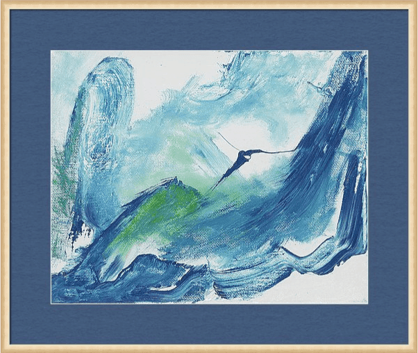 Over The Edge print with frame and mat